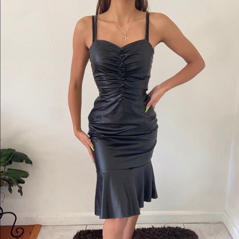 Faux leather dress 🖤